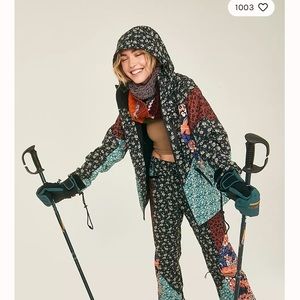 New never worn Free People Pray For Powder Jacket Multi Print Combo
